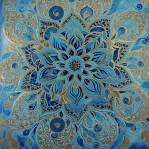 Flower mandala - gold