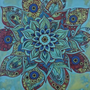 Mandala flower - red