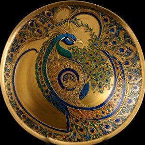 Peacock - gold green blue